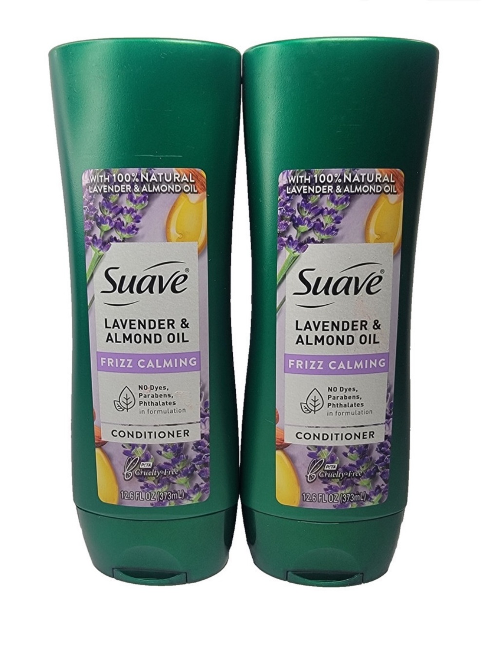 Suave 2 Pack Lavender and Almond Oil Frizz Calming Conditioner 12.6 FL Ounces